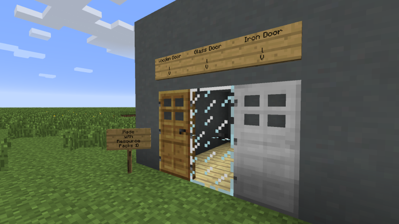 Minecraft Glass Door Mod
